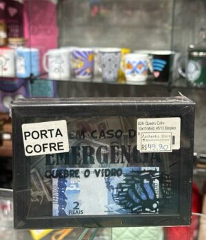 QUADRO COFRE 10x15CM | EM CASO DE URGÊNCIA QUEBRE O VIDRO