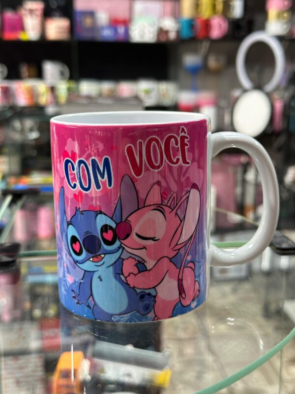 CANECA PORCELANA SEM VOCÊ COM VOCÊ STITCH - Imagem 2