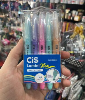 MARCA TEXTO BOBBIE GOODS CIS LUMINI FLEX 5 CORES