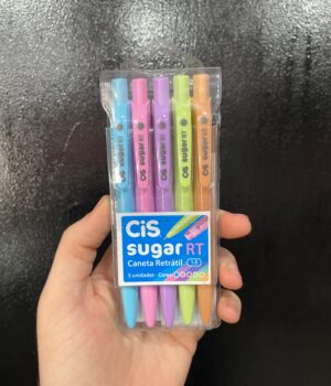 CANETA RETRÁTIL BOBBIE GOODS CIS SUGAR RT 5 CORES