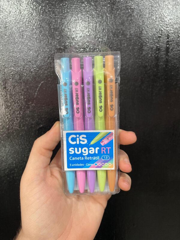 CANETA RETRÁTIL BOBBIE GOODS CIS SUGAR RT 5 CORES