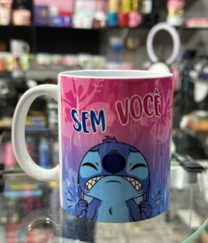 CANECA PORCELANA SEM VOCÊ COM VOCÊ STITCH