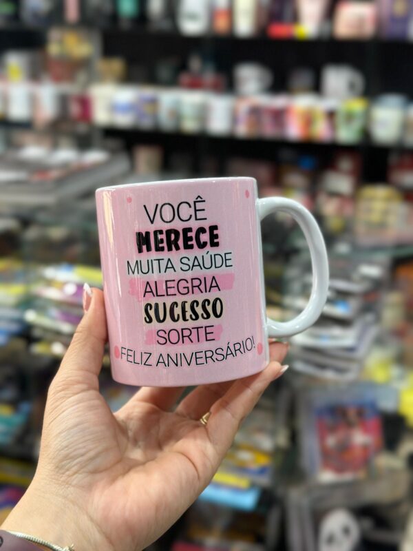 CANECA REP BARDEI TIU IU | VOCÊ MERECE MUITA SAUDE, ALEGRIA, SUCESSO, SORTE. FELIZ ANIVESÁRIO! - Imagem 2