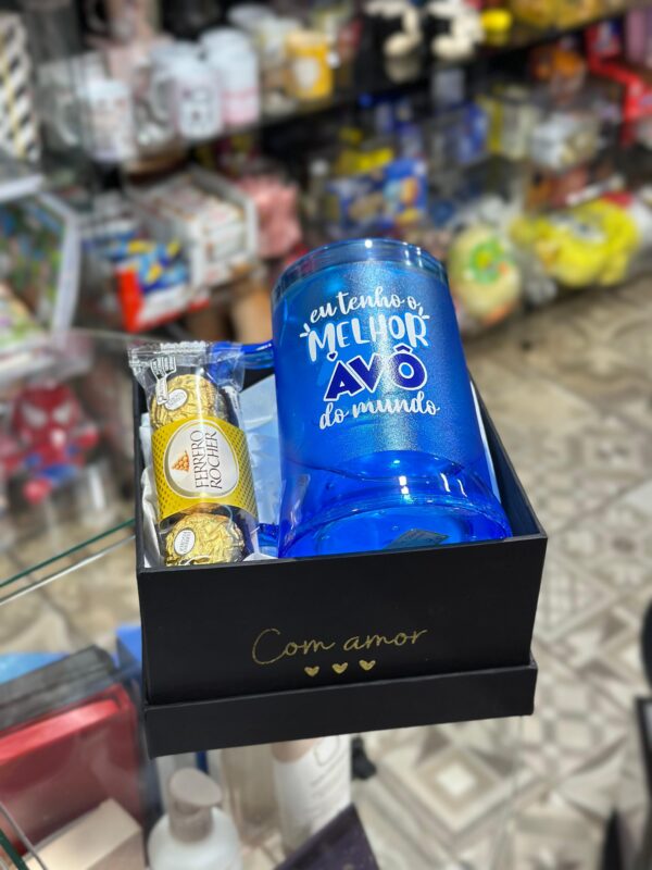 CAIXA + FERRERO + CANECA DE GEL EU TENHO O MELHOR AVÔ DO MUNDO