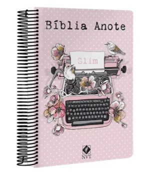 BÍBLIA NVT ANOTE SLIM ESPIRAL TYPO ROSA