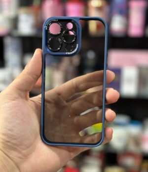 CAPINHA DE CELULAR IPHONE 14 PRO MAX SPACE CASE BORDA AZUL