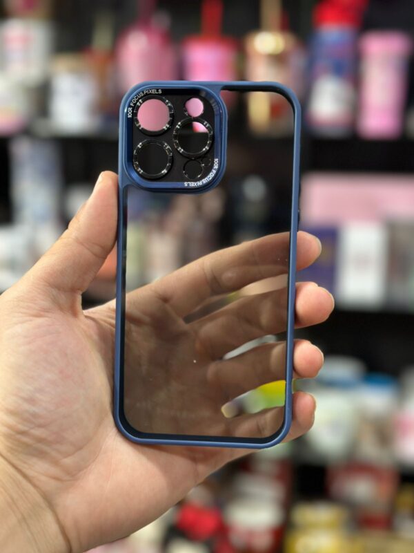 CAPINHA DE CELULAR IPHONE 14 PRO MAX SPACE CASE BORDA AZUL