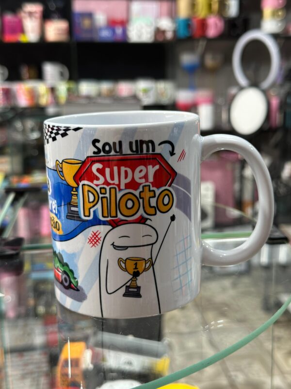 CANECA DE PORCELANA BRANCA | MOTORISTA HABILITADO PASSANDO | SAI DA FRENTE, TIREI HABILITAÇÃO | SUPER PILOTO  MOTORISTA - Imagem 3
