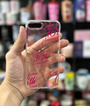 CAPINHA DE CELULAR IPHONE 7 PLUS / 8 PLUS TRANSPARENTE COM FRASES
