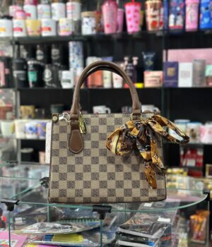 BOLSA FEMININA MARROM CROKIN