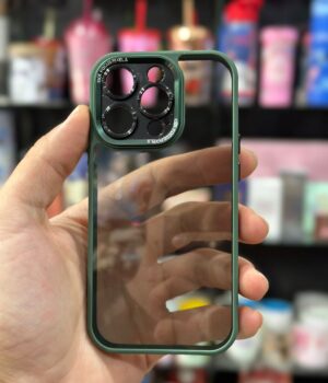 CAPINHA DE CELULAR IPHONE 14 PRO SPACE CASE BORDA VERDE