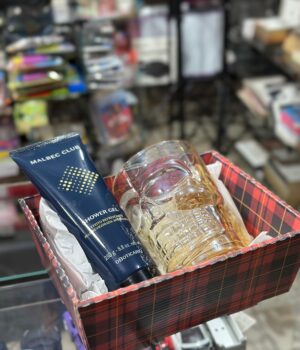 CESTA + SHOWER GEL MALBEC + COPO DE CAVEIRA