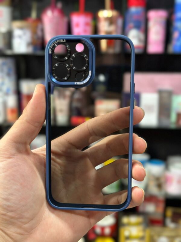 CAPINHA DE CELULAR IPHONE 13 PRO MAX SPACE CASE BORDA AZUL