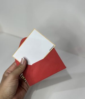 CARTÃO EM BRANCO COM ENVELOPE VERMELHO 10x7 CM