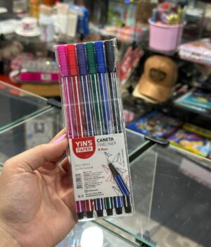 KIT CANETINHAS PARA COLORIR BOBBIE GOODS | PONTA FINA | FINE LINE | 6 CORES