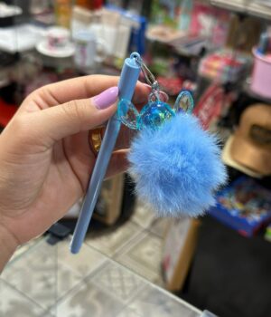 CANETA STITCH COM POMPOM AZUL