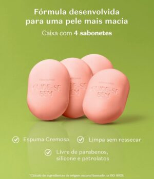 SABONETES EM BARRA O BOTICÁRIO CUIDE-SE BEM PESSEGURA 4X80G