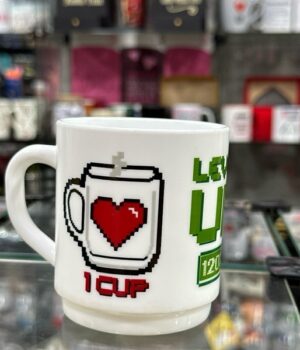 CANECA DE PORCELANA BRANCA | CAFÉ COM REFERÊNCIA A JOGOS