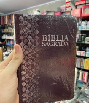 BÍBLIA ARC MARROM CAPA SEMI LUXO LETRA NORMAL