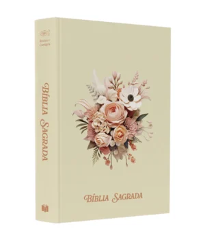 BÍBLIA MINI ARC BUQUÊ DE FLORES CAPA BROCHURA LETRA NORMAL