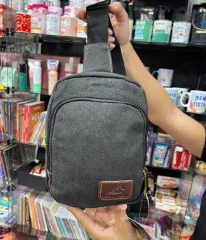 BOLSA TRANSVERSAL SHOULDER BAG JEANS CINZA KEUVEN