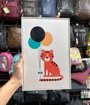 QUADRO GATO COM BALÕES