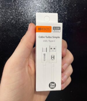 CABO USB + TIPO C 1M BRANCO CB-028C