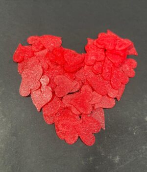 100 MINI CORAÇÕES PARA SUPRESAS ROMÂNTICAS OU DECORAÇÃO DE CAMA, MESA OU CESTAS