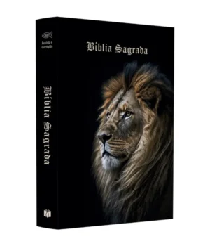 BÍBLIA MINI ARC PRETA LEÃO ALTEZA CAPA BROCHURA LETRA NORMAL
