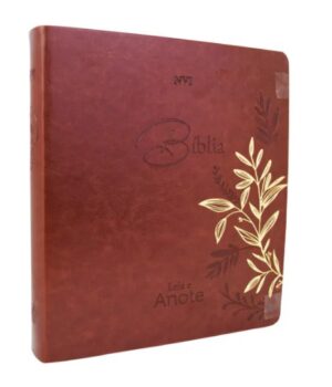 BÍBLIA NVI CAPA LUXO MARROM LEIA E ANOTE