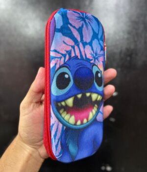 BOLSINHA ESTOJO DO STITCH ZIPER VERMELHO