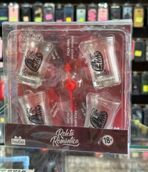 ROLETA ROMÂNTICA | 1 ROLETA E 4 COPOS DE VIDRO