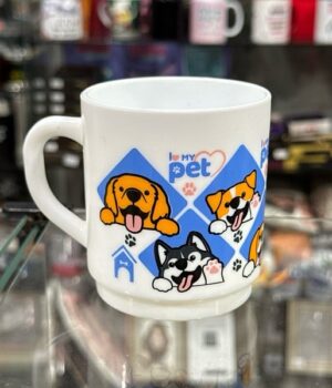 CANECA DE PORCELANA BRANCA | I LOVE MY PET | CACHORROS