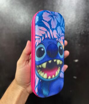 BOLSINHA DO STITCH ZIPER ROSA