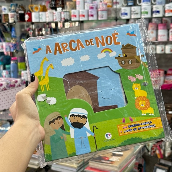 A ARCA DE NOÉ COM QUEBRA CABEÇA E LIVRO DE ATIVIDADES