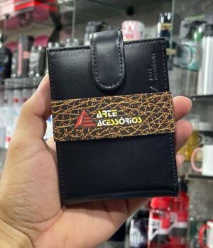 698 PRETO CARTEIRA ARTE ACESSÓRIOS COM ABOTOADOR