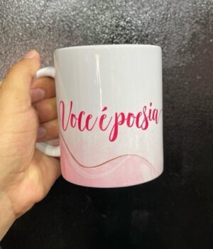 CANECA PORCELANA VOCÊ É POESIA