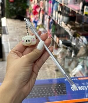 CANETA PINGENTE PORCO BRANCO