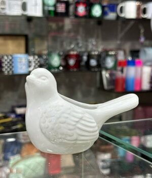 ENFEITE PEQUENO DE PORCELANA | PÁSSARO BRANCO