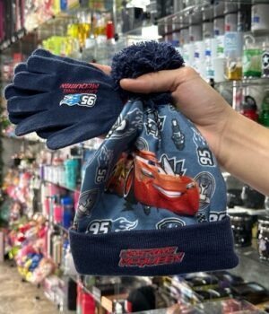 KIT TOUCA E LUVA RELÂMPAGO MCQUEEN