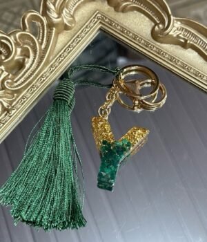CHAVEIRO DE RESINA | LETRA Y | VERDE