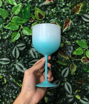 TAÇA DE GIN DEGRADÊ VERDE ÁGUA