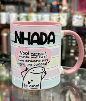 PORCELANA BRANCA ALÇA E INTERIOR ROSA | CU - NHADA