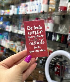CARTÃO DE TODO AMOR QUE EU TENHO METADE FOI TU QUE ME DEU