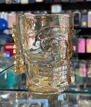 CANECA DE CAVEIRA PRA CHOPP DE VIDRO 510ML | DOURADA