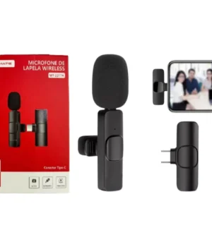 MICROFONE DE LAPELA SEM FIO TIPO C TOMATE MT-2217