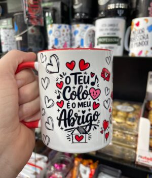 CANECA ALÇA VERMELHA O TEU COLO É O MEU ABRIGO MY CRUSH!