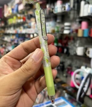 CANETA CLICK FLORAL VERDE